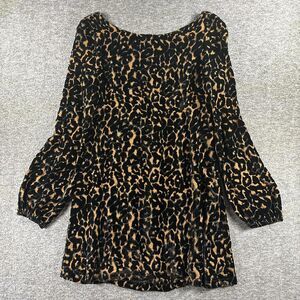 Glam open back velvet mini dress, long sleeve animal print holiday dress